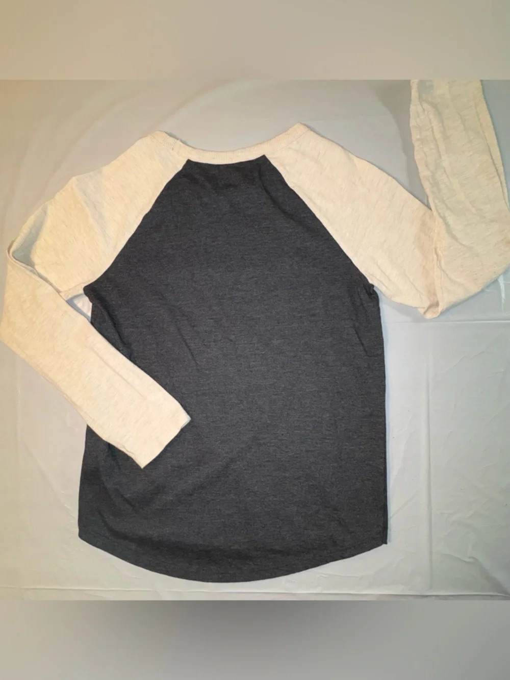 Bundle of 3 Long-Sleeve Tees: Raglan Shining Star, Plain Blue, Burgundy Floral